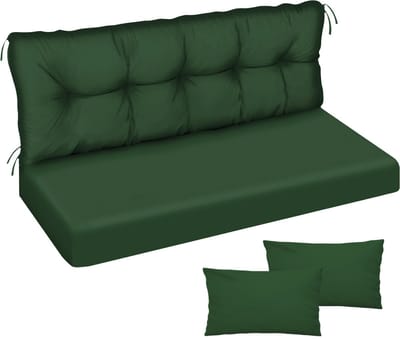 FEROCITY - Tuinschommelkussen - Waterafstotend - Zitcomfort - Onderhoudsvriendelijk - Duurzaam - 150 x 50 x 50 x 10 cm - Polyester - Groen PIK GLATT