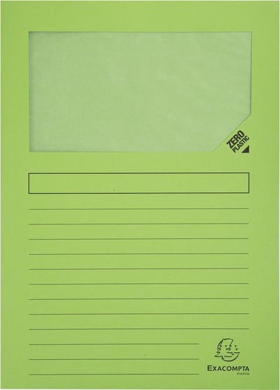 Exacompta 4x FOREVER® Pak van 100 venstermappen 120g/m2 - 22x31cm voor A4 - Grasgroen - 50107E