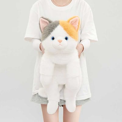 Câlin Bébé Chat Mignon Simulation Poupée en Peluche Compagnie d'Enfants Câlin Poupée Dormante Fille Cadeau d'Anniversaire No. 3 30CM
