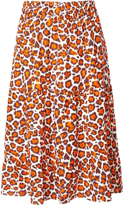 Ulla Popken - Dames - Midi-rokken - Bruin - Maat 62+