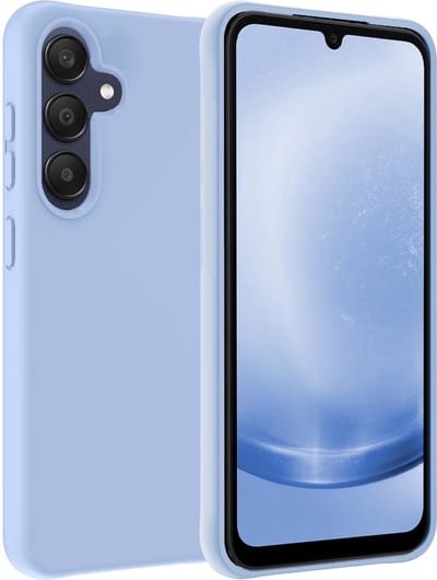 Hoesje - Geschikt voor Samsung Galaxy A25 - Sterk & Shockproof - Siliconen Case - Hoes Cover - Telefoonhoes - Lichtblauw