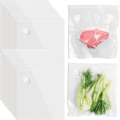 Vacuumzakken voor voedselopslag - 20 stuks, 26 x 28 cm, BPA-vrij, ideaal voor sous vide en diepvries