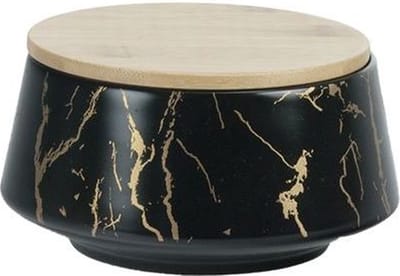 BRICARD VOORRAADKOM ZWART 6 + BAMBOO DEKSEL
