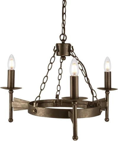 Elstead Lighting LED Kroonluchter | 3X E14 Max 60W | Dimbaar | Old Bronze