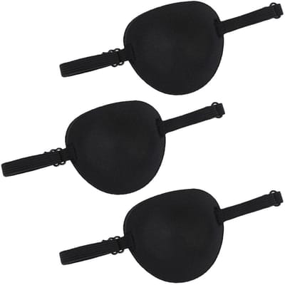 Dailygoods- Oogklep Verstelbaar - Medische Oogklep - Set van 3 - Geschikt voor Kinderen/Volwassenen - Blokkeert Licht - Comfortabel en Wasbaar - Oogmasker