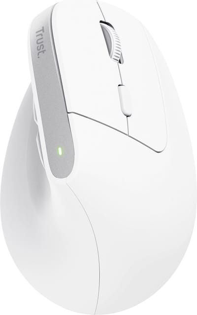 Trust Bayo+ - Ergonomische Muis - Verticaal - Draadloos - Wit