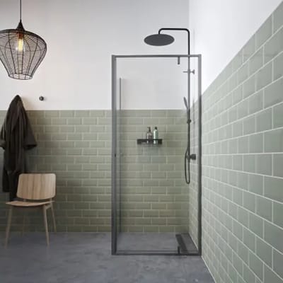 Sealskin - Douchedeur + Zijwand Contour 90 X 200cm - Mat Grijs Profiel - 6 Mm Helder Glas