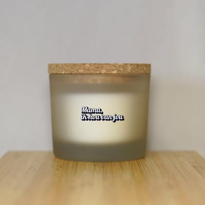 Bolsius Geurkaars Mama ik hou van je - Vanilla Delight - Beige Glas - Cadeau Moeder - Moederdag - Moederdag Cadeautje - Moederdag Cadeau voor Mama
