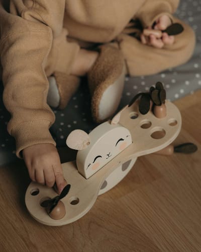 Mrs Ertha Bunny Balance 29x10x24cm - Balansset konijntje - Multi