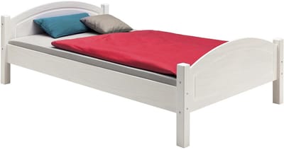 Massief houten bed FLIMS in wit, 100 x 200 cm