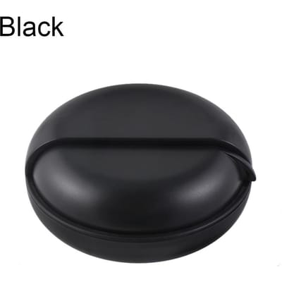 Ronde Oortelefoonhoes Multifunctioneel ABS Draadkabel Organizer Roterende Opbergruimte Beschermende Datakabeldoos Oortelefoon Opbergaccessoire zwart