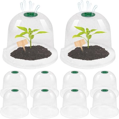 Tuinkoepels Planten - Kweekkappen - Bescherming Zaailingen - Verstelbare Hoogte - 10 Stuks - Transparant