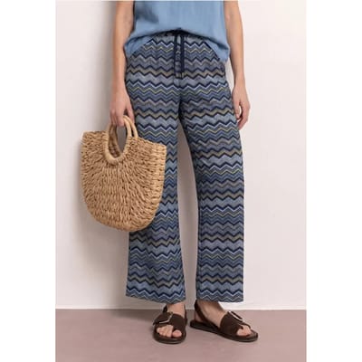 High Waist broek met wijde pijpen in Loose Fit