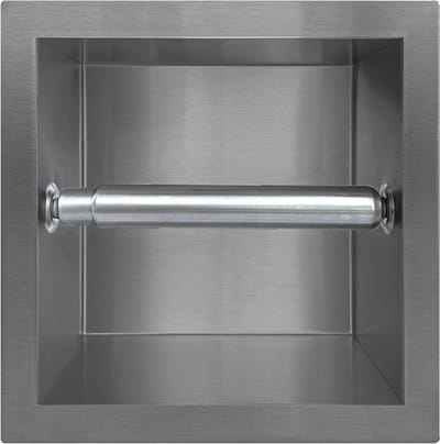 Inbouw toiletrolhouder Gun metal zonder klep