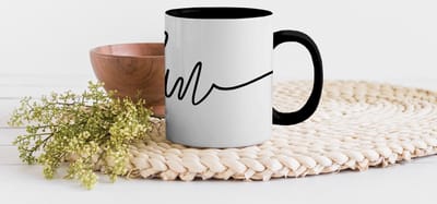 Magische Mok - Foto op Warmte Mokken - Koffiemok - Quotes - 'Calm' - Spreuk - Zwart wit - Magic Mok - Beker - 350 ML - Theemok