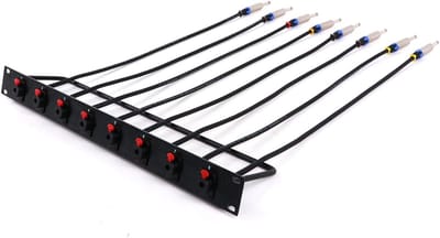 Klemmenblokkast Kabelrek - Jumperrek Bedrading - Audio Aansluitingen - Patchpaneel D-Type - 2.5 meter kabel - Zwart