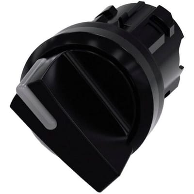 Siemens 3SU10022BC100AA0 3SU1002-2BC10-0AA0 Knevelschakelaar Kunststof frontring, Verlicht Knevel Zwart 1 x 45 ° 1 stuk(s)