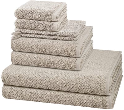 Cawö Sonstiges 2 X washandjes 2 X gasten- 2 X douche- 2 X handdoek - in set 8 pack Pure