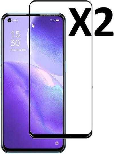 Full Cover Screenprotector Geschikt voor Samsung Galaxy A54 5G Zwart 2pack - Volledige Beschermglas Tempered Glass