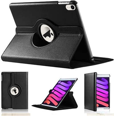 Tablethoes Geschikt voor: iPad Air 2020 / 2022 Hoes (10.9 inch) - iPad Air 4 / 5 hoesje 360° draaibaar (zwart)
