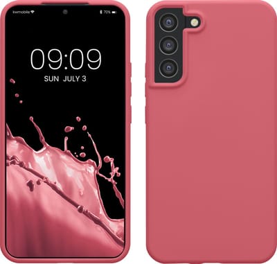 kwmobile telefoonhoesje geschikt voor Samsung Galaxy S22 Plus - Hoesje met siliconen coating - Smartphone case in zoetroze