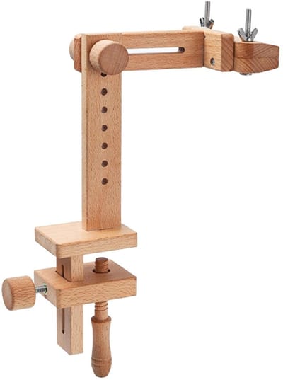 Dailygoods- Borduurring Tafelstandaard - Houten Houder - Verstelbaar - Lichtgewicht - Duurzaam - Geschikt voor Ringen tot 40 cm - Borduurstandaard