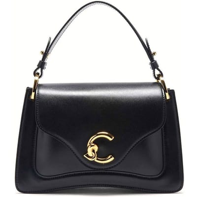 COCCINELLE Leren schoudertas handtas C-Me Calf Handbag Noir zwart