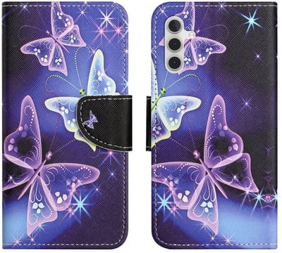 Coverup Hoesje - Geschikt voor Samsung Galaxy A37 / A36 Hoesje - Coverup Book Case - Vlinders
