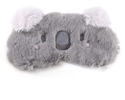 Dailygoods- Slaapmasker Warmtefunctie - Oogmasker Dierenpatronen - Pluche - Zacht - Elastisch - 19x10 cm