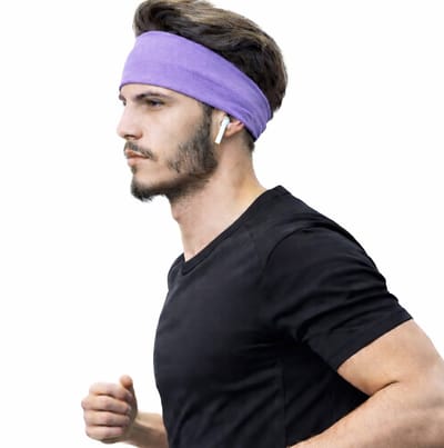 Luxe Elastische Hoofdband I Zweetband I Haarband I Diadeem I Sporthaarband I Uniseks I Voor Dames en Heren I Lila