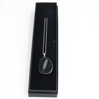Talisman ketting Veer zwart