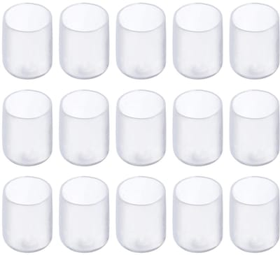 Dailygoods- Eindkappen 15 Pack - Rubber Beschermkap - Schroefdraad Protector - Transparant - 12mm Binnendiameter - Slijtvast Materiaal
