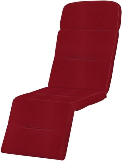 Ligbedkussen - Tuinkussen Lounger - Buiten Ontspannen - 9cm Dikke Vulling - 175x50 cm - Bordeaux