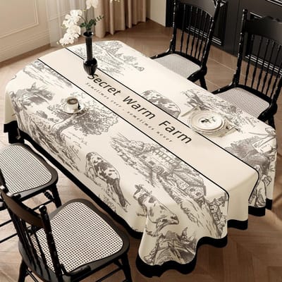 Europese Retro Minimalistische Tafelmat PVC Rechthoekig Luxe Tafelkleed Oliebestendig Slijtvast Gemakkelijk te Onderhouden Bureau Mat 120x160cm