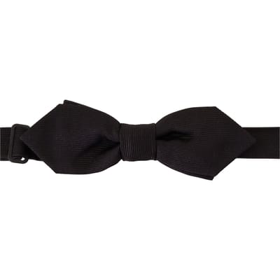 Dolce & Gabbana Elegante Zwarte Zijden Strik Mannen Stropdas