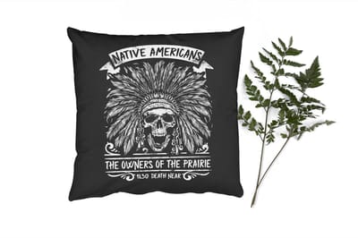 Sierkussens - Kussentjes Woonkamer - 60x60 cm - Masker - Veren - Retro - Zwart - Wit