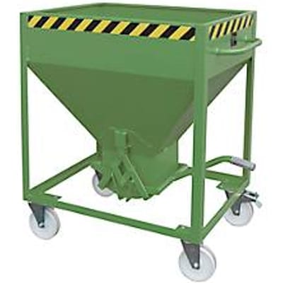 Silocontainer type SR 375, wielen, inhoud 375 liter, groen RAL 6011