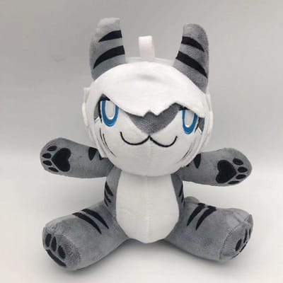 25cm Anime Game Changed Puro Pluche Speelgoed Cartoon Kat Haai Knuffels Pop Dr.K Pluche Kussen Kinderen Verjaardag Kerstcadeaus gray
