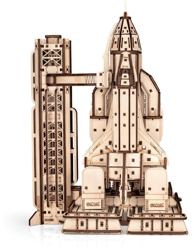 Eco Wood Art Modelbouwpakket Space Shuttle - 3D Puzzel - Miniatuur Bouwpakket Volwassenen - DIY - Knutselen - Hout