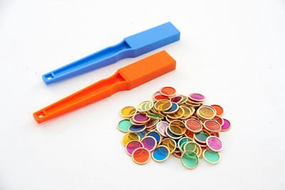Shaw Magnets | Magnetic Wands x2 & 100 Mag Chips Oranje/Roze