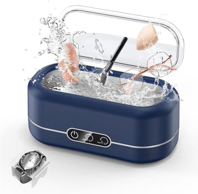 Ultrasoon Reiniger - Schoonmaakapparaat - Sieraden Polijsten - 48 KHz Hoge Frequentie - 350 ml - Blauw