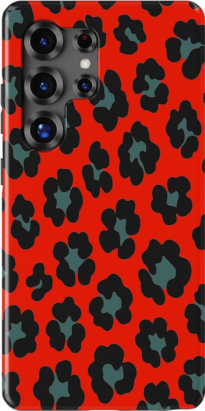 DripCase Luipaard Hoesje Samsung Galaxy S25 Ultra | Backcover met Mag | Hoesje met Dierenprint Samsung Galaxy S25 Ultra Jungle Blaze
