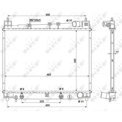 Radiator, motorkoeling NRF 53212