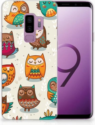 Samsung Galaxy S9 Plus TPU Hoesje Vrolijke Uilen