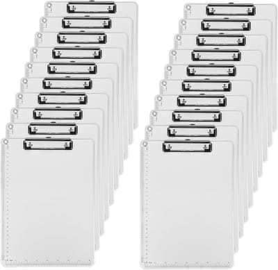 A4 Clipboard van Metaal, 20 Stuks Kantoor Clipboard met Aluminium Clip, Ideaal voor School en Buitenactiviteiten