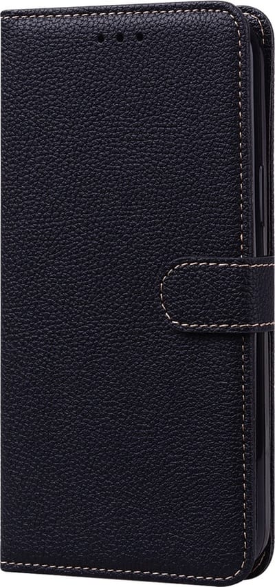 Hoesje geschikt voor iPhone 7 - Bookcase - Koord - Pasjeshouder - Portemonnee - Camerabescherming - Kunstleer - Zwart