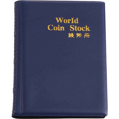 Nieuw 120 Vaks 10 Pagina's Wereldmunt Opbergmap Album Geld Verzamelen Houder Boek Blauw blauw