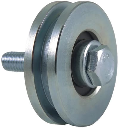 60 mm vierkant groefwiel met 1 kogellager