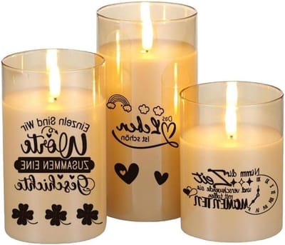Set van 4 Rub On Stickers voor DIY Projecten, Creatieve Kunst en Meerdere Oppervlakken