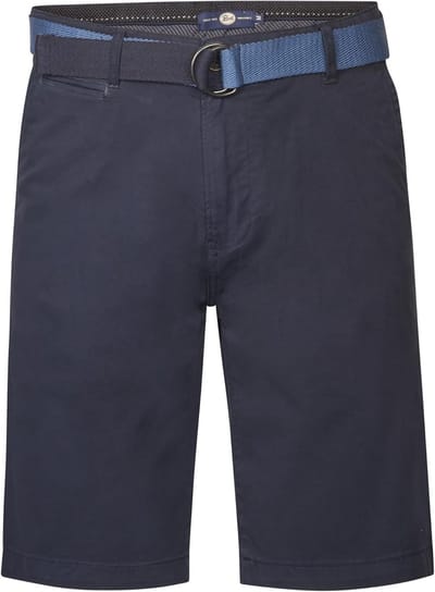 Chinoshorts met Riem - Casual Shorts - Zomerse Vrije Tijd - Chino Pasvorm - Middel Hoge Taille - Donkerblauw